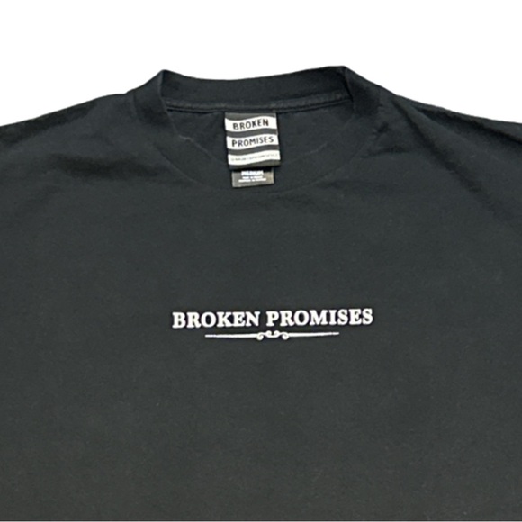 BROKEN PROMISES men's black graphic anime guides tee, size medium. - Picture 4 of 4